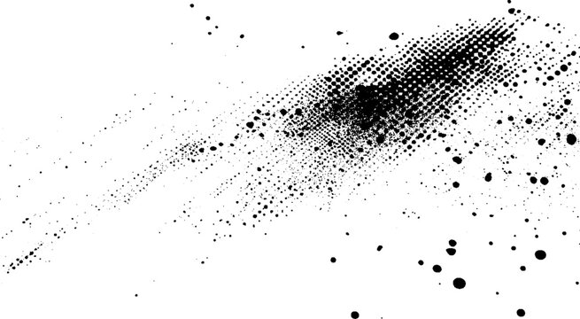 Glitch distorted grunge layer . Noise destroyed texture .Trendy defect error shapes. Overlay grunge texture . Distressed effect. Vector shapes with a halftone dots screen print texture.