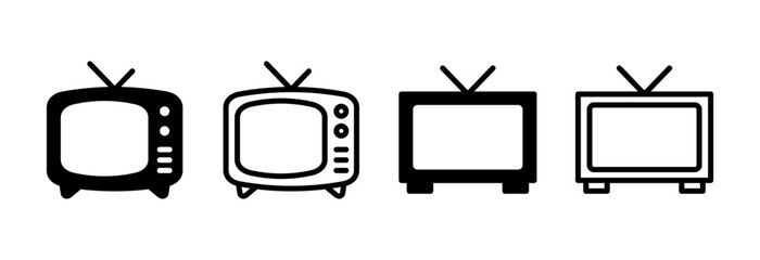 Naklejka premium Tv icon vector illustration. television sign and symbol
