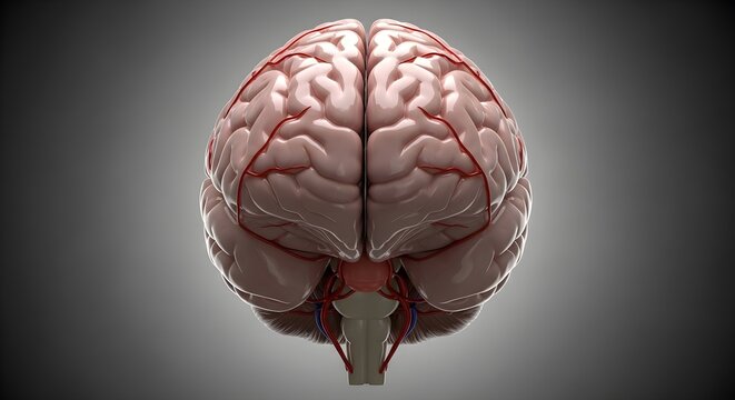 human brain anatomy, medical illustration