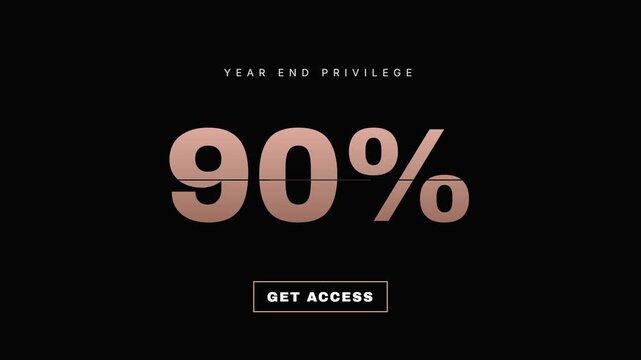 Year End Privilege 90 Percent Discount Animation