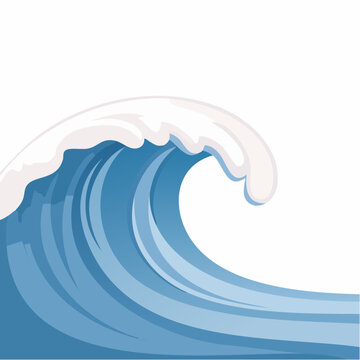 Dynamic ocean wave concept illustration showcasing the powerful and relentless motion of water in nature
