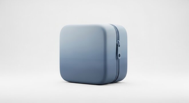 Minimalist blue portable case with zipper closure for secure storage of small items