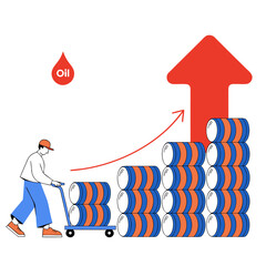 Obraz premium Upward trending graph of oil prices, representing petroleum value growth and economic changes in global markets.