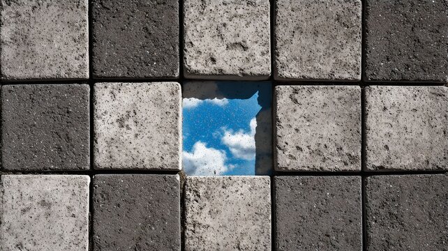 Window of opportunity among limitations, hope and new perspective concept
