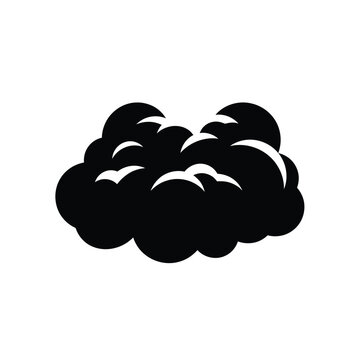 Black Cloud Icon Graphic.