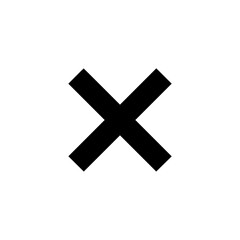 Obraz premium A large black x mark Vector, illustration