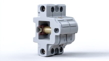 Naklejka premium High-quality electrical circuit breaker with modern design for efficient safety and control in electrical systems and installations, ideal for industrial use