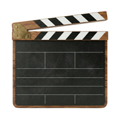 Fototapeta premium Vintage wooden film clapperboard for movie production