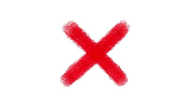 Red Cross Mark Animation. concept prohibited video