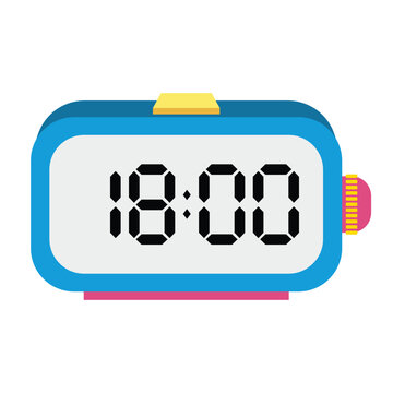 A digital clock displaying 18:00 hours.