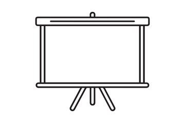 Presentation Screen on a Tripod Stand