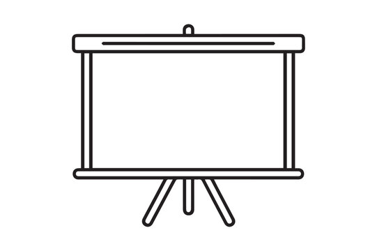 Presentation Screen on a Tripod Stand