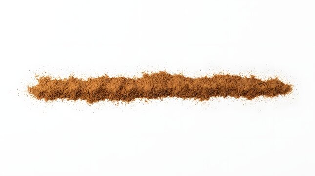 Ground Cinnamon Powder on White Background for Cooking and Baking