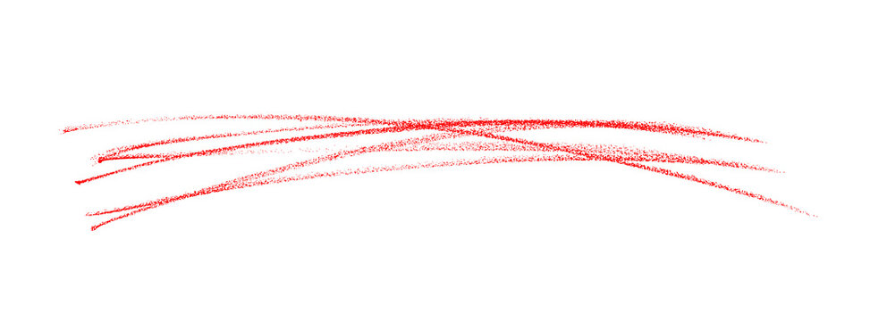 Hand-drawn red crayon swirl scribble isolated on transparent background, Minimalist Abstract Wax Pencil Stroke Curvy Line Decorative Graphic Element for Creative Design.