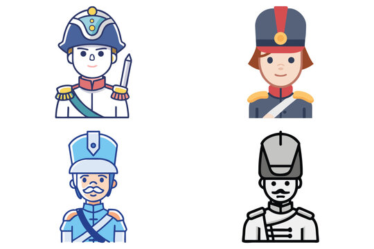 Napoleon Soldier Vector Illustration - French Military History