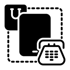 phone icon, glyph icon style © dicky