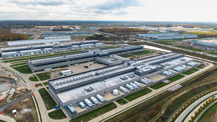 Obraz premium AI data center expanding global digital infrastructure