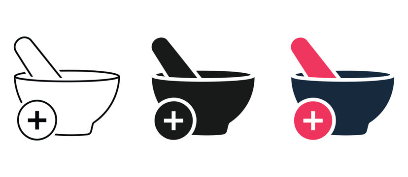 Pharmacy icon showing a clean drugstore and medication symbol for medical and healthcare use, with stroke