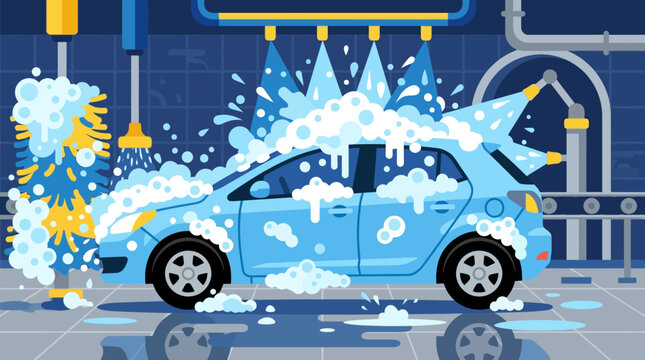 Car Wash Soap Suds Vehicle Cleaning.