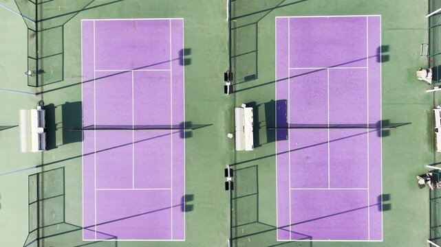 purple tennis court yard