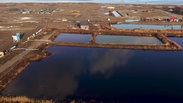 Drone aerial of Riverton redevelopment project under construction in Sayreville New Jersey