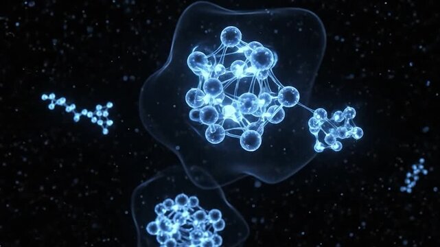 Molecular structures and compounds in space.
