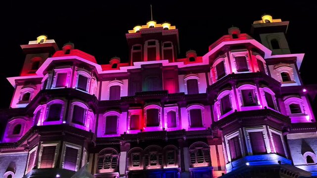 Rajwada Palace, Indore, Madhya Pradesh, India.