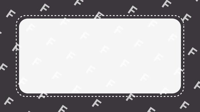 Letter F Pattern Animation | Alphabet Background Seamless Education Design | Copy Space