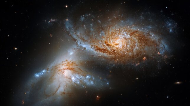 Spiral galaxies in deep space