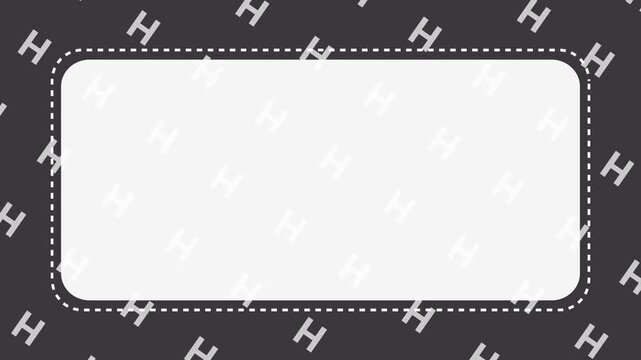 Letter H Pattern Animation | Alphabet Background Seamless Education Design | Copy Space