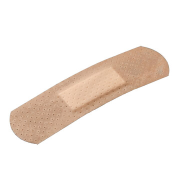 Adhesive bandage, a flexible medical dressing to protect minor injuries, isolated on transparent background.
