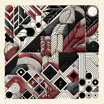 Luxury Minimalist Gorga Batak Tribal Mosaic Vector