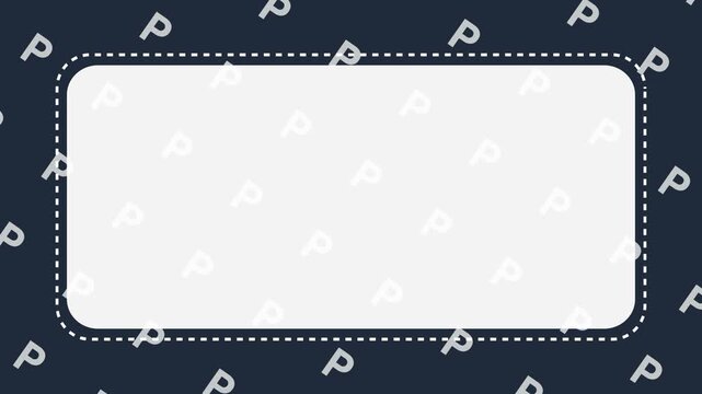 Letter P Pattern Animation | Alphabet Background Seamless Education Design | Copy Space