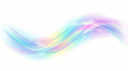 Fototapeta premium Graceful flowing abstract design with iridescent pastel waves, evoking a sense of calm and creative inspiration against a bright white background