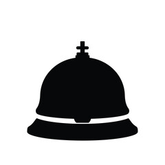 Fototapeta premium Black silhouette of a service bell with crossbar and handle