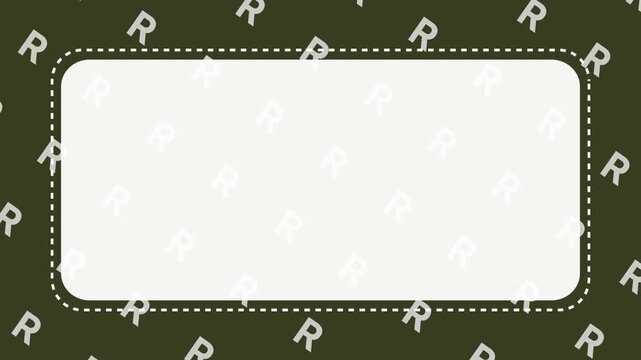 Letter R Pattern Animation | Alphabet Background Seamless Education Design | Copy Space