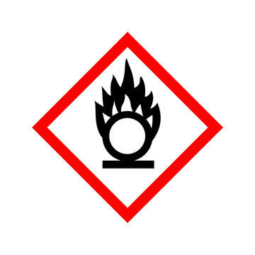 GHS pictogram for oxidizing substances symbol vector design