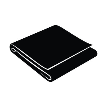 Black folded cloth in silhouette style towel fabric