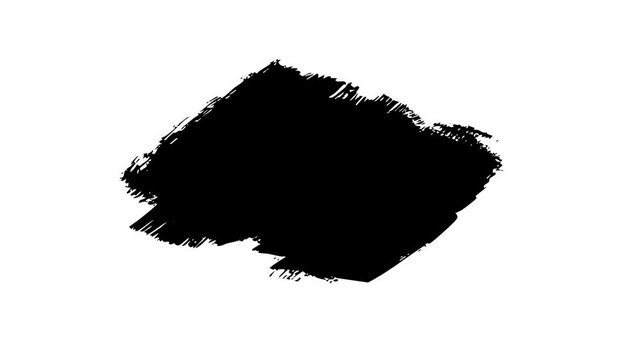 Painting a black Brush Grunge background for titles or other text with an alpha channel. Watercolor Retro art white background. Hand-drawn Texture