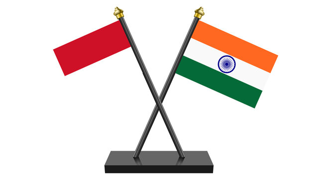 Flag of India and Monaco