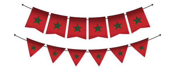 Obraz premium Morocco flag decoration isolated template collection