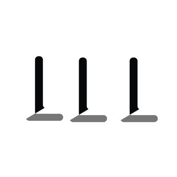  L shape text h L black silhouette