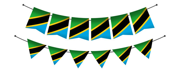 Obraz premium Tanzania flag decoration isolated template collection