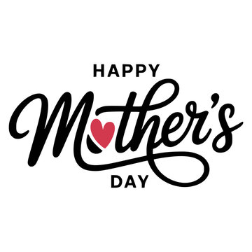 Mother&rsquo;s Day Typography icon. Text Design and Mother Love Symbols.