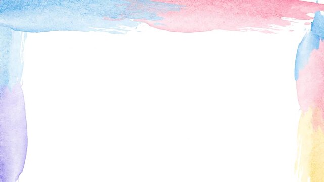 Watercolor splash blue and pink abstract background texture