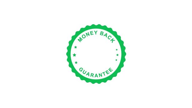 Money Back Guarantee Badge Green Seal Check Mark Refund Label Quality Assurance green screen video
