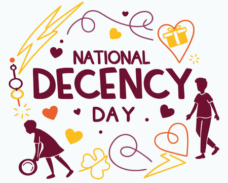 National Decency Day Vector Illustration, Respect and Kindness Concept Design