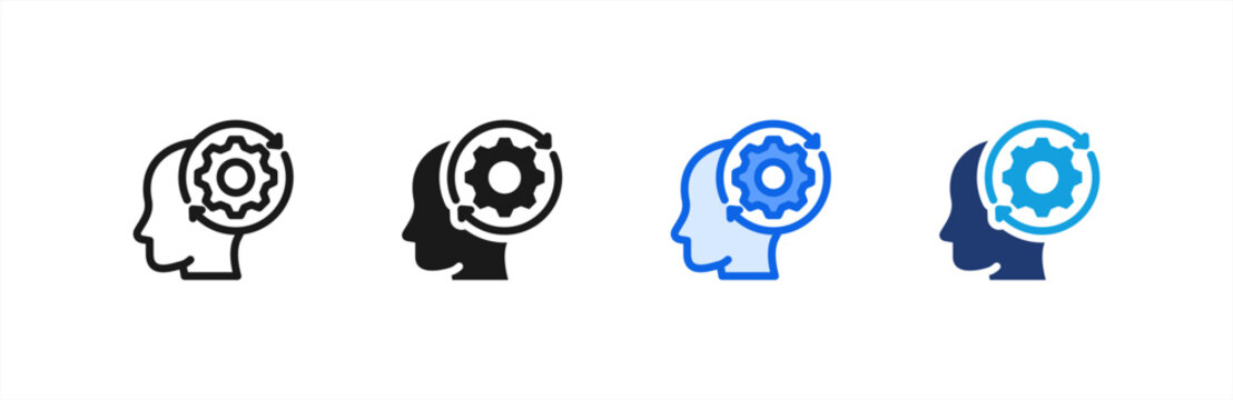 Behavioral Change icon multiple style collection. Vector illustration.