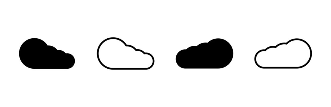 Cloud icon set. cloud vector icon