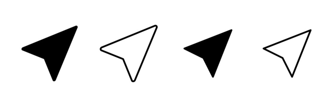 Compass icon set. arrow compass icon vector